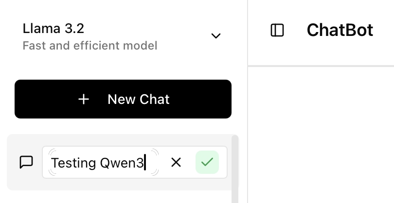 Chatbot rename feature