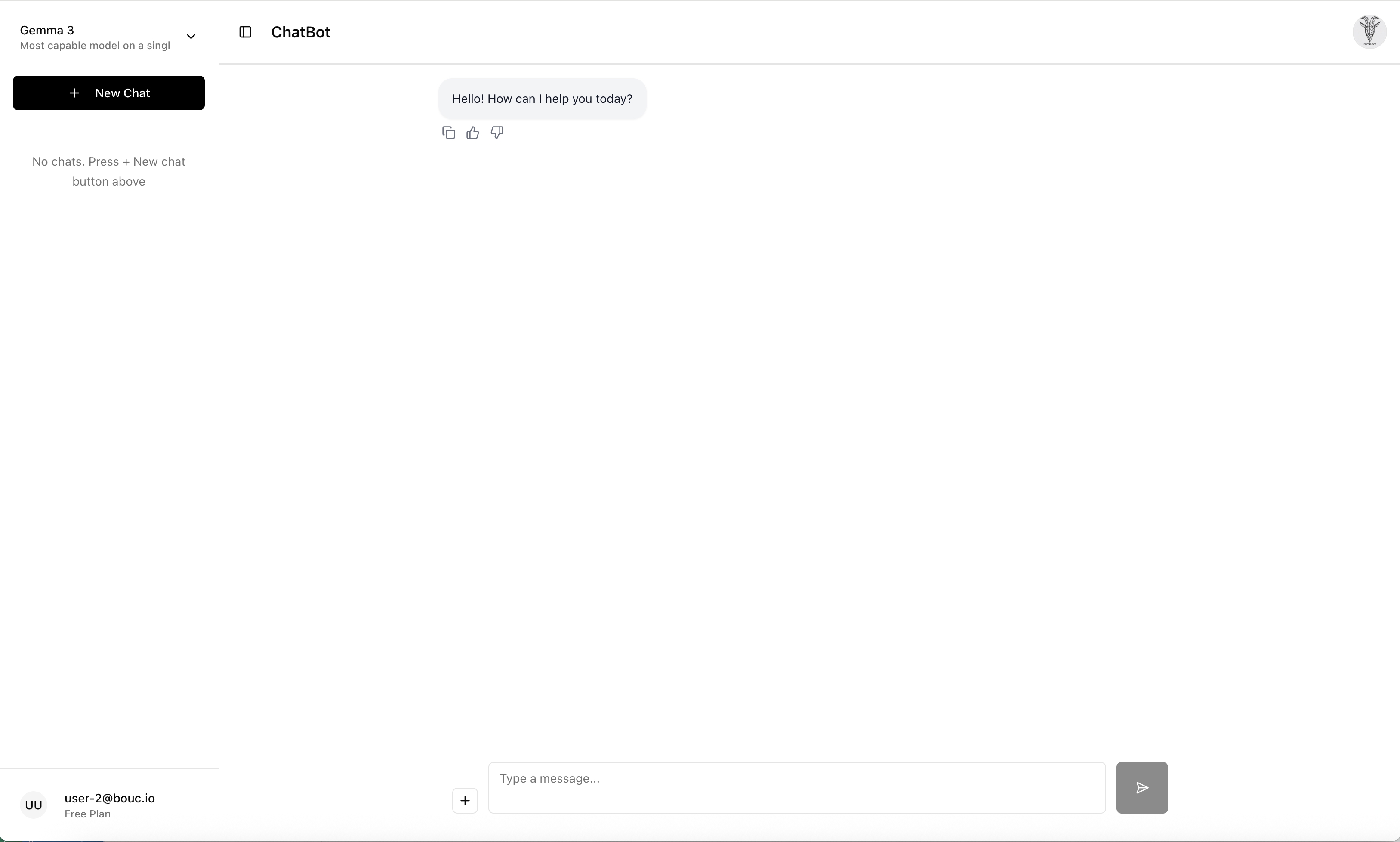 Chatbot UI developed by Lovable.dev