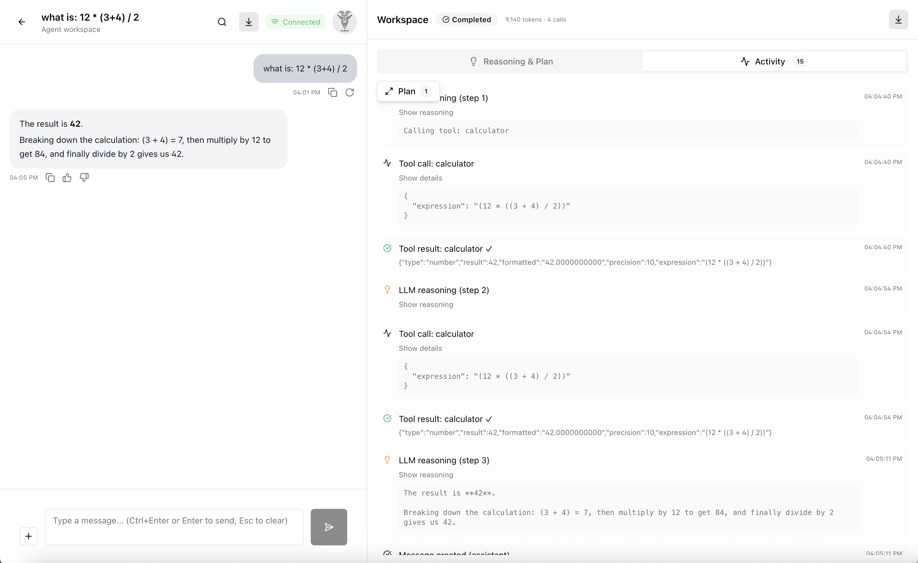 Agent assignment and run overview