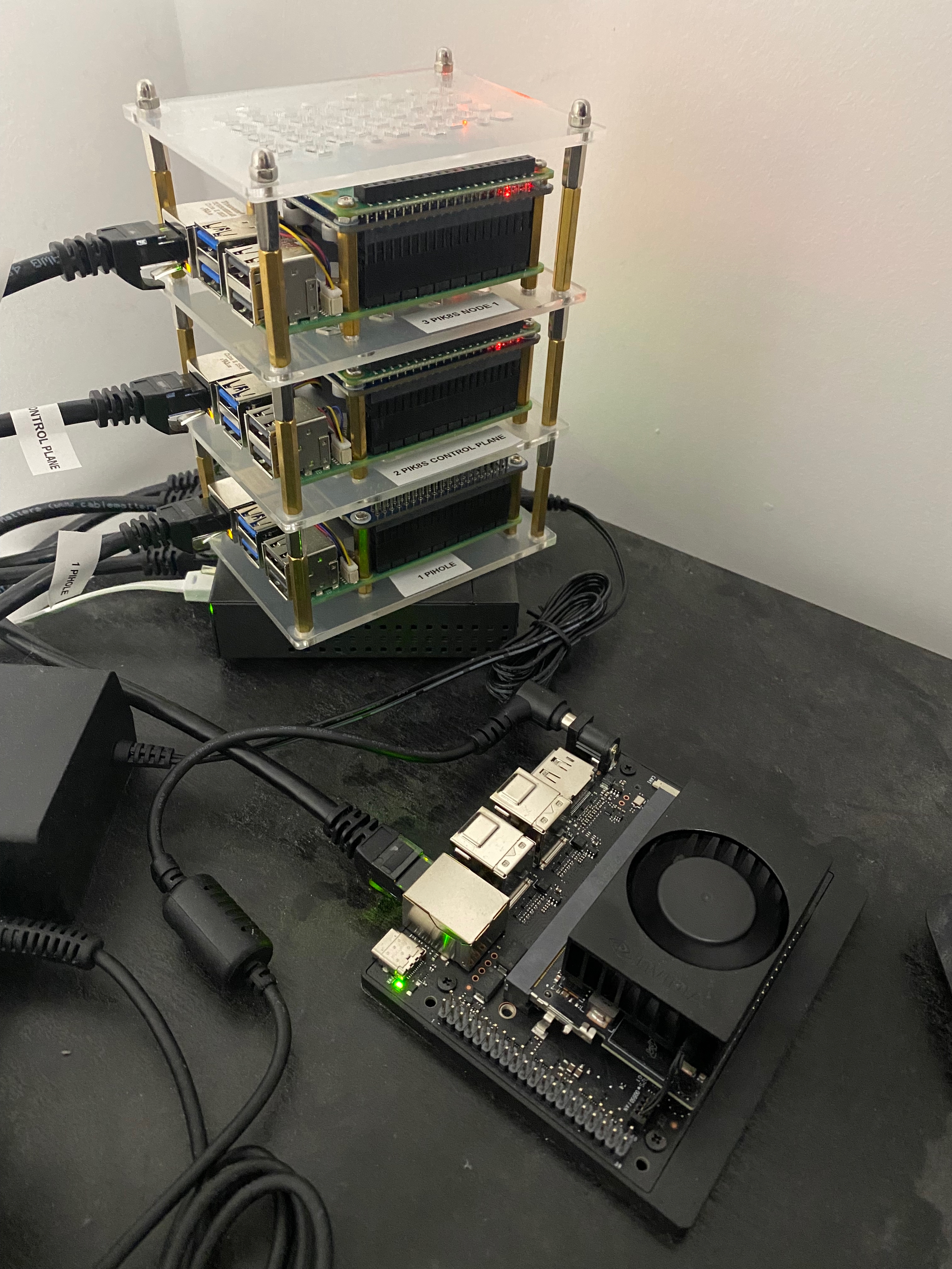 NVIDIA Jetson Orin Nano with the Raspberry Pi Cluster